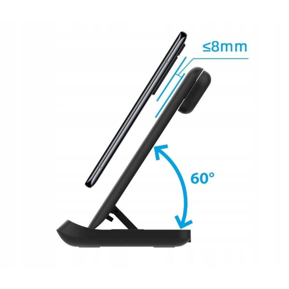 Caricabatterie wireless - 3-in-1 - USB-C - Caricabatterie a induzione per telefoni - per smartphone e smartwatch