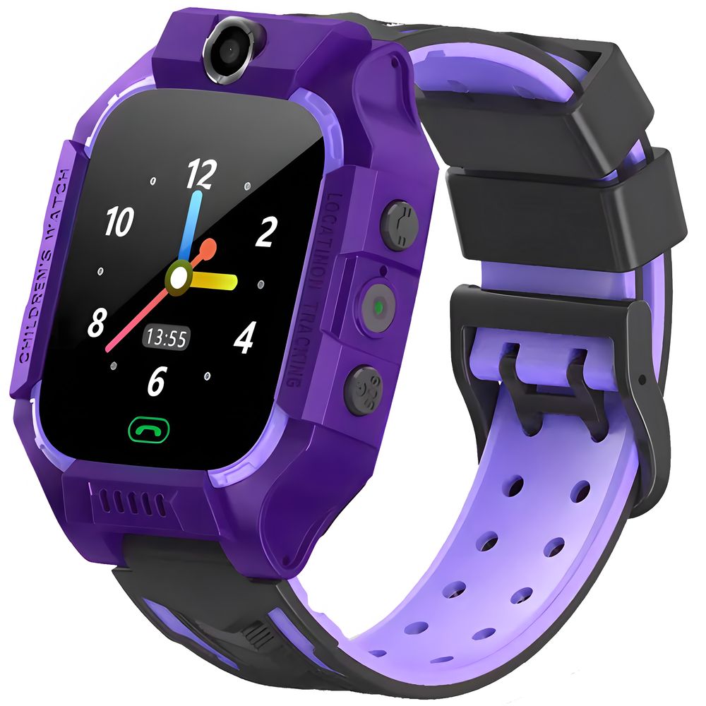 Smartwatch Kinder Smart Watch Armbanduhr mit GPS SIM für Kinder Mädchen Jungen Ab 3 Jahre Touchscreen Sport Fitness Armband Geschenk Call Violett Reto