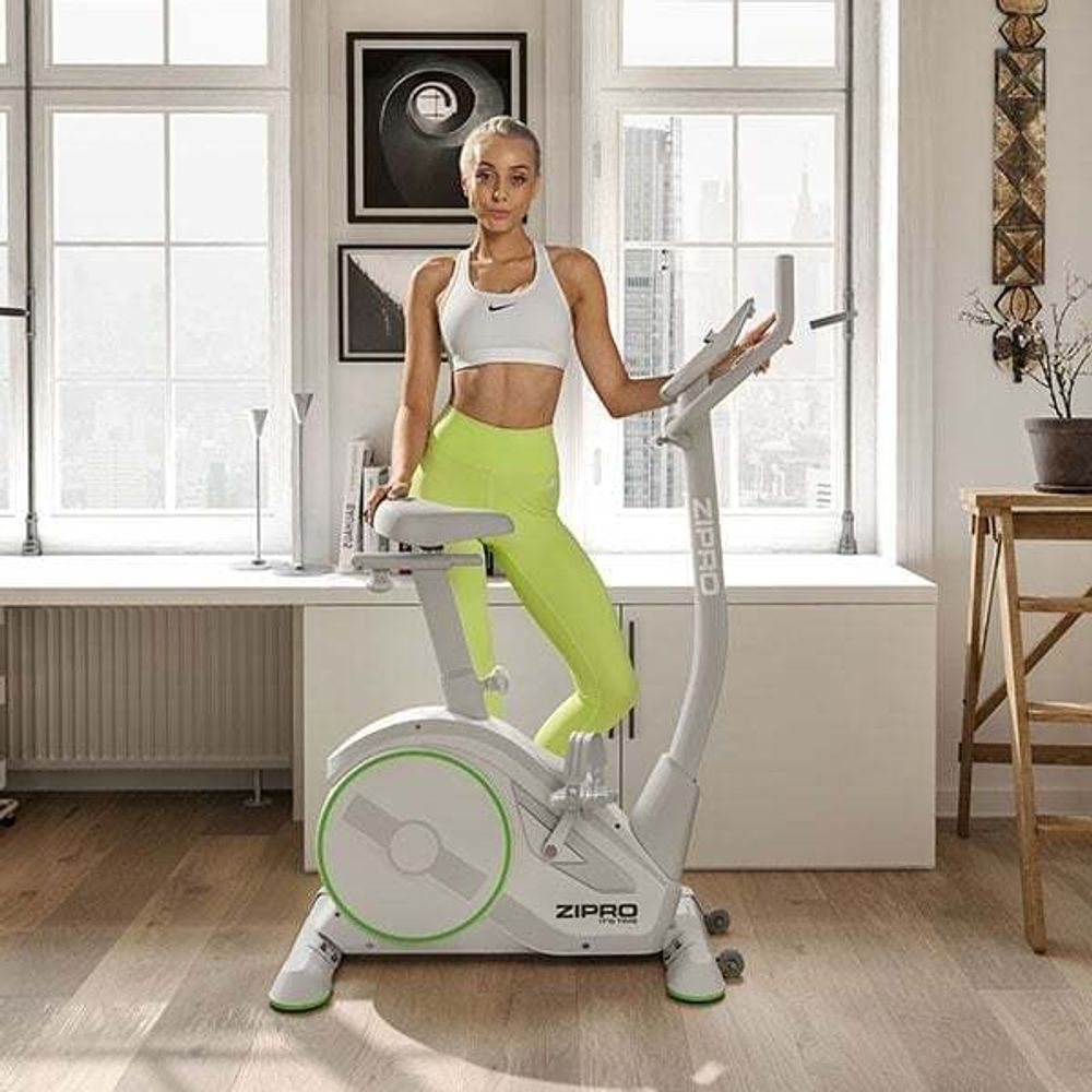 Zipro Ergometer Fahrrad Rave White – Elektromagnetischer Heimtrainer in Weiß App-Steuerung Zwift Verstellbarer Lenkerwinkel & Sattel Watt-Programm