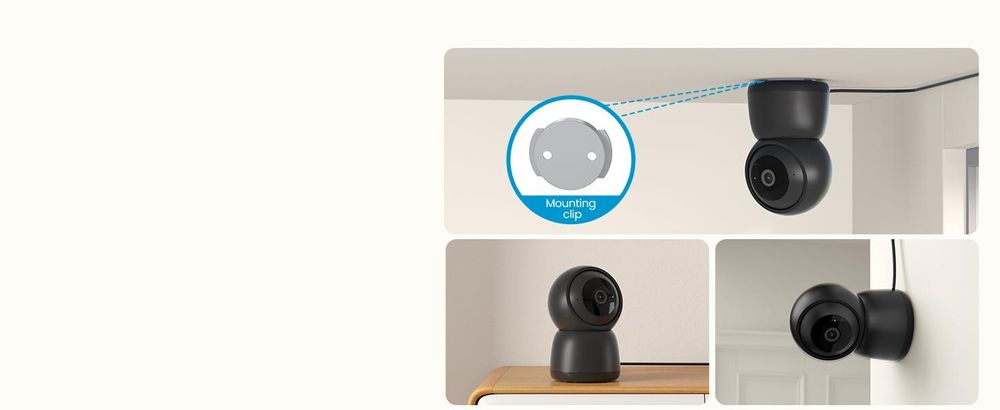 Überwachungskamera Innen, 2K Kamera Überwachung Innen, 360° WLAN Kamera Indoor, Zwei-Wege-Audio, 15M Nachtsicht, PIR Bewegungserkennung, Auto Tracking