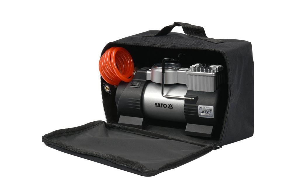 Yato YT-73460, Auto, 10 bar, 40 l/min, Schwarz, Stahl, 3 m, Zigarettenanzünder