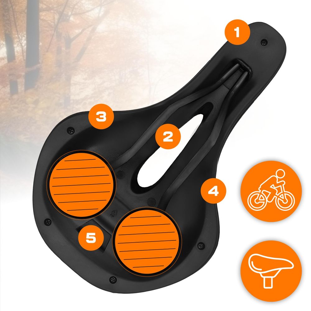 Komfortní Měkké Gelové Sedlo Na Kolo Mtb Velikost M Ergonomický Tvar Účinně Tlumí Nárazy A Zajišťuje Pohodlnou Jízdu Bez Bolesti I Na Dlouch Výletec