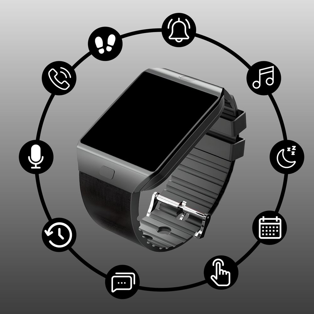 Smartwatch mit Telefonfunktion, 1.54" HD Touchscreen Fitness Tracker, IP67 wasserdicht, Pulsmesser, Schrittzähler, Schlafmonitor für Android iOS Retoo