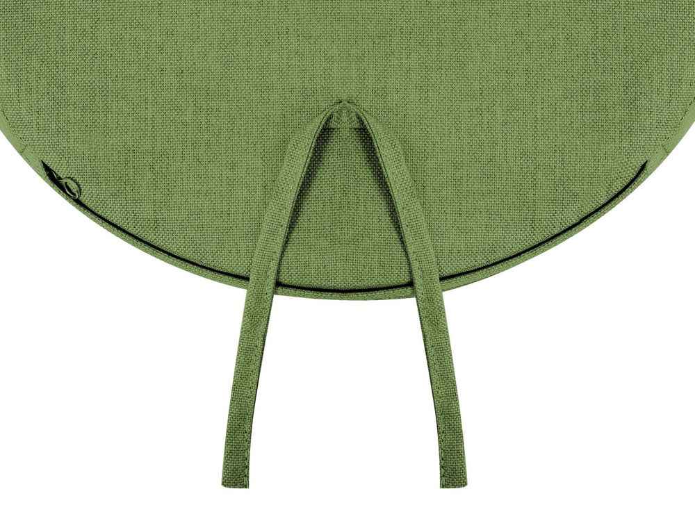 Avestar Outdoor 2er Set Stuhlkissen mit Riemen und Reißverschluss, 38 x 3 cm, wasserdichte Sitzkissen, runde Sitzauflagen für Sessel, Grün