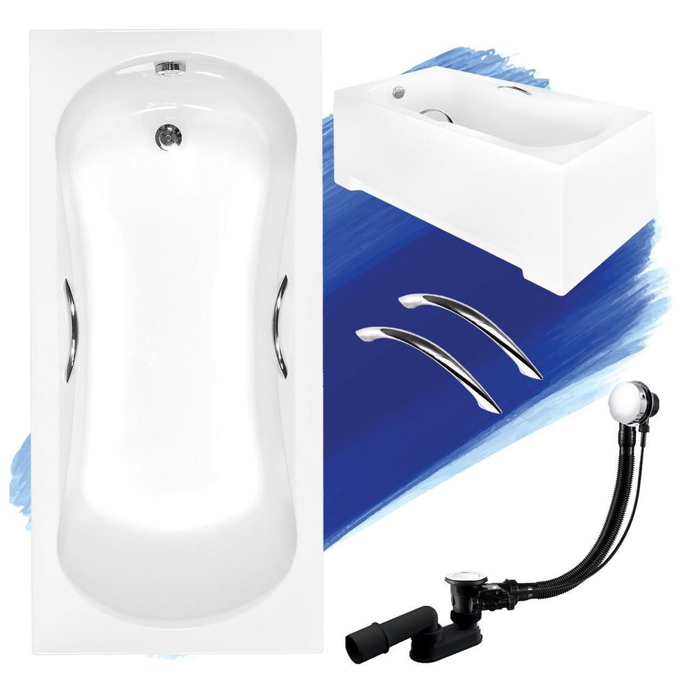 Weiß Eckbadewanne mit modernem, dargestellt mit einem schwarzen Ablauf