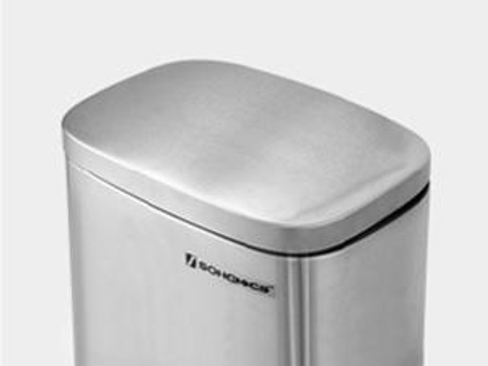 SONGMICS Mülleimer 30L Treteimer Edelstahl mit Deckel und Inneneimer hygienisch und geruchsdicht LTB03NL