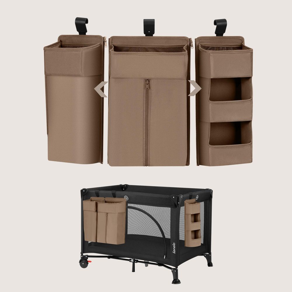 Lionelo Sidepocket Large 58x11x58 cm Kinderbett-Organizer Beige