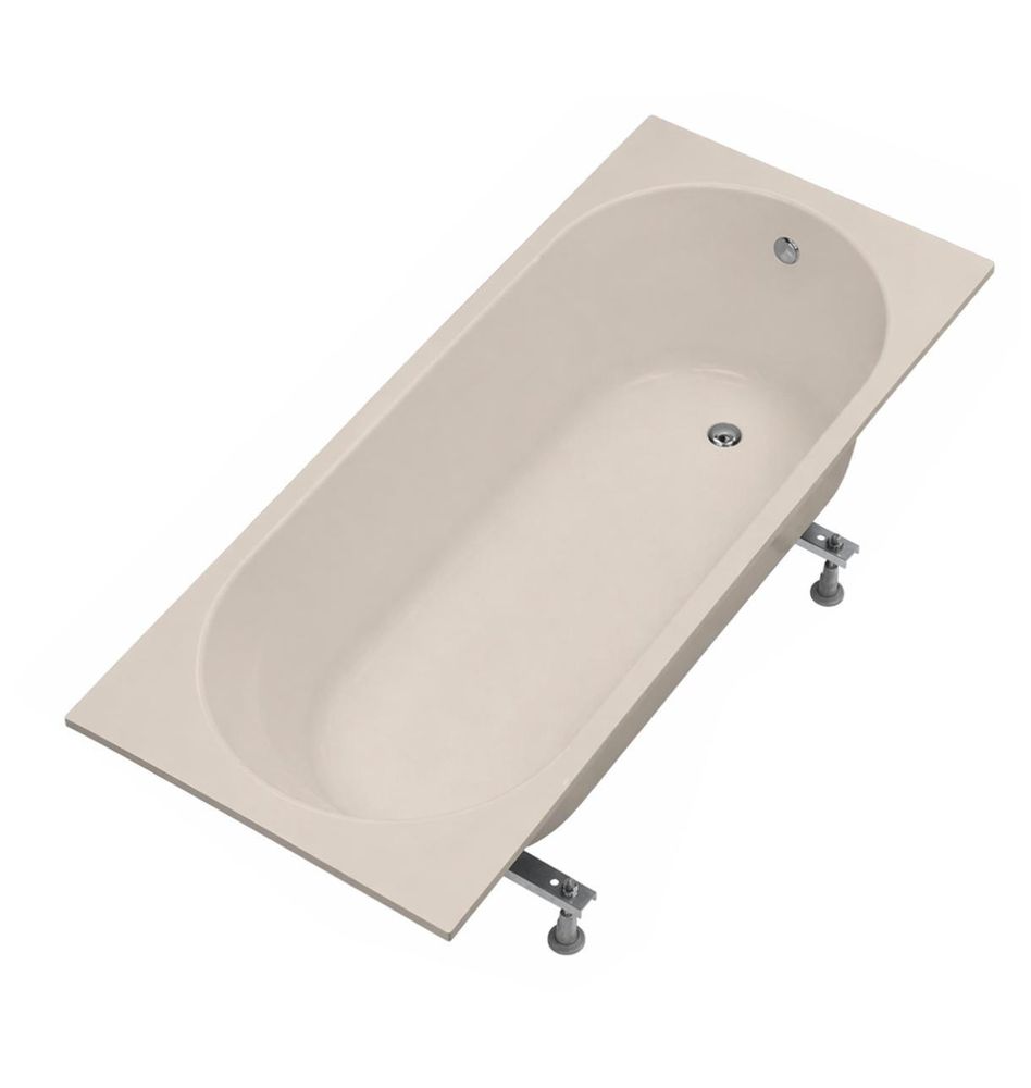 AQUA for you | Badewanne - KRONOS OVAL - Rechteckbadewanne – 160x70 cm - Kaschmir - mit Verkleidung Cappuccino Latte, Badewannenverkleidung, Rechteckwanne