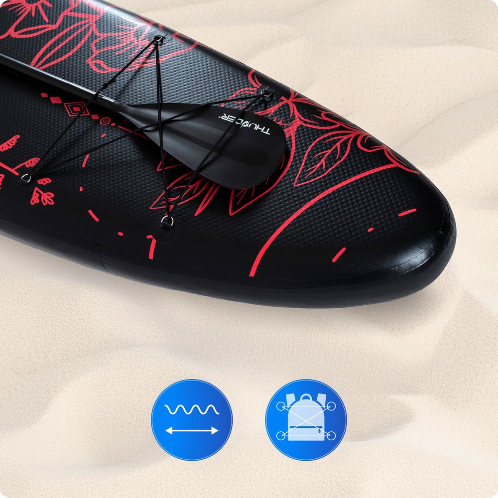 THUNDER Moth Stand Up Paddle Board 320x75x15 cm Rot Shwarz bis 150 kg
