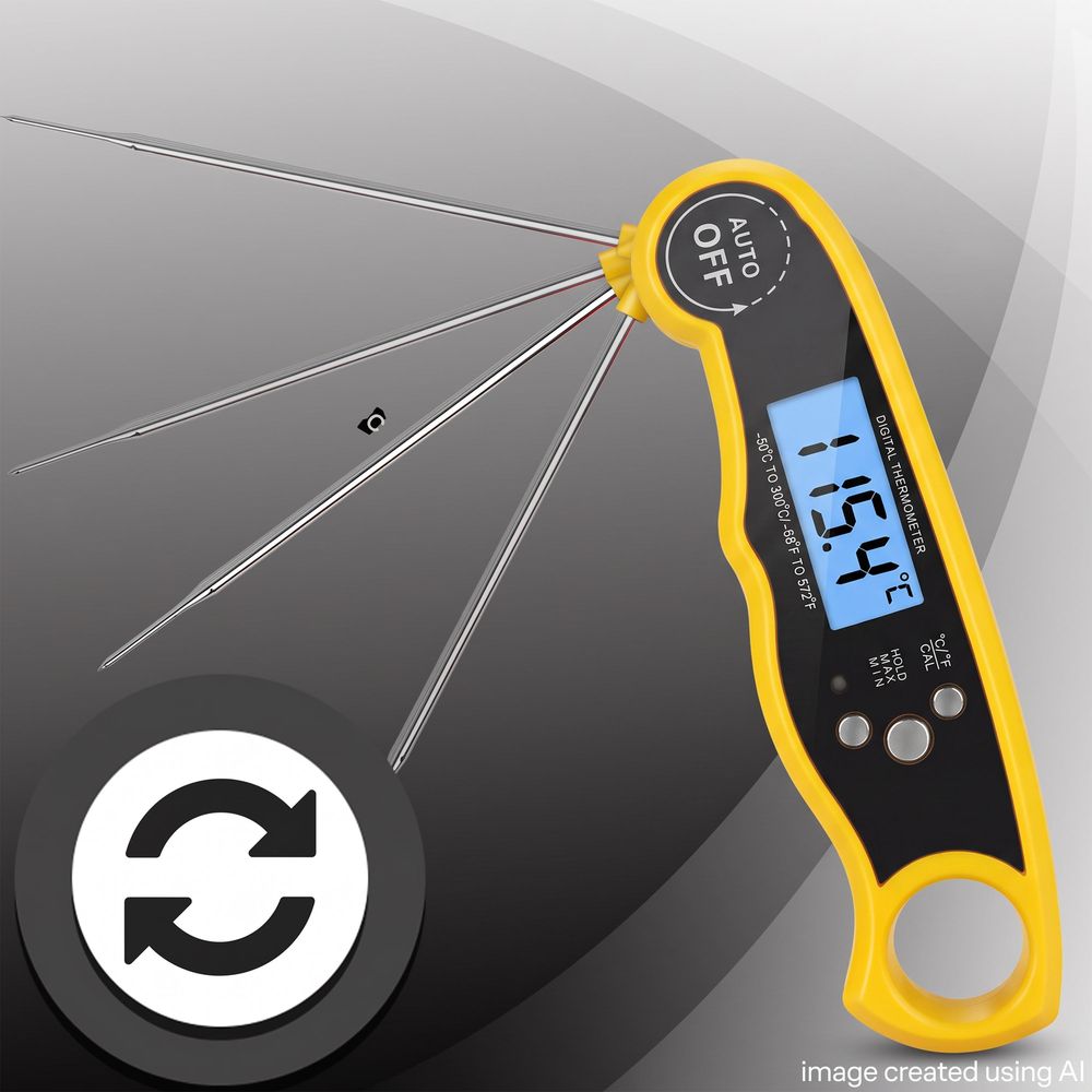 Digitales Küchenthermometer Braten BBQ Koch Thermometer Haushaltsthermometer Küche Universales Kochthermometer Fleischthermometer Fleisch Ofen Retoo