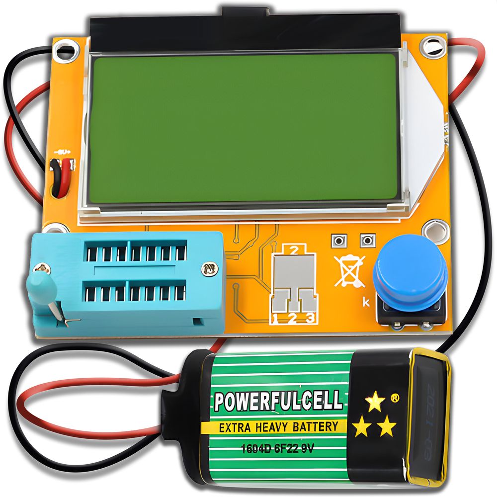 Transistortester Messgerät Transistor-tester NPN mit Display Grafischer Kondensatortester TFT MOS-ESR-Messgerät für Profi Thyristor-Triode Retoo