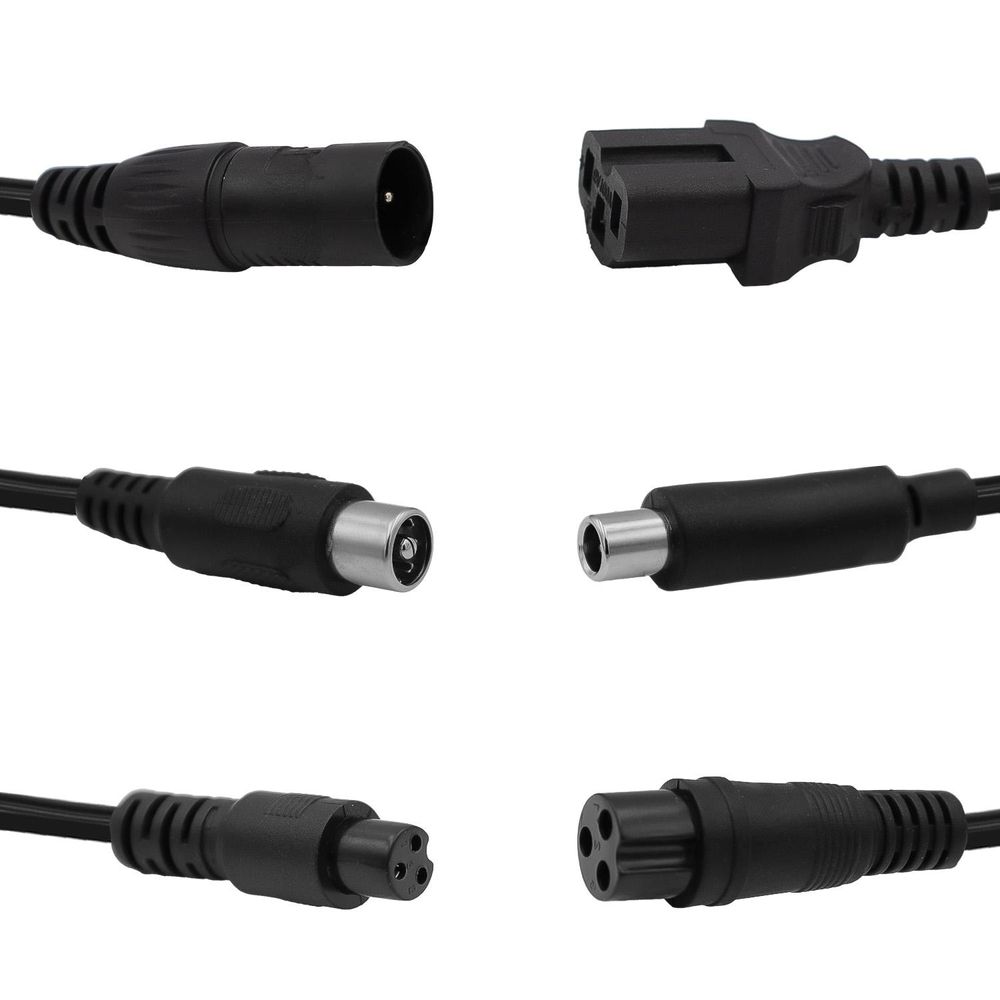 Universelles Ladegerät Netzteil für Elektroroller E-Scooter 42 V DC 2 A max. 85 W Schnellladung 6 Stecker