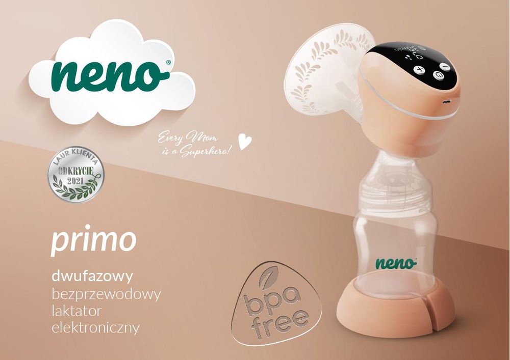 Komfort odciągania pokarmu z laktatorem Neno Primo