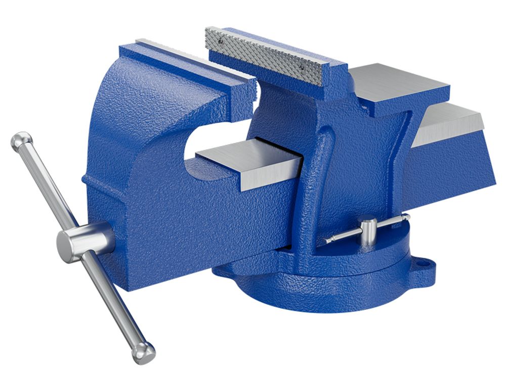 Wiltec Schraubstock Heavy Duty 125 mm Klemmbacke, Spannwerkzeug mit Amboss für schwere Beanspruchung für Werkbank