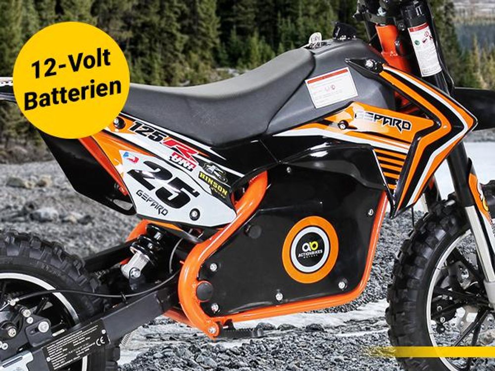 Actionbikes Motors Kinder Mini Enduro Elektro Crossbike | 500 Watt - Bis 24 km/h - Motocross - Pocketbike - Cross Bike - Motorrad - Dirt Bike (Rot)