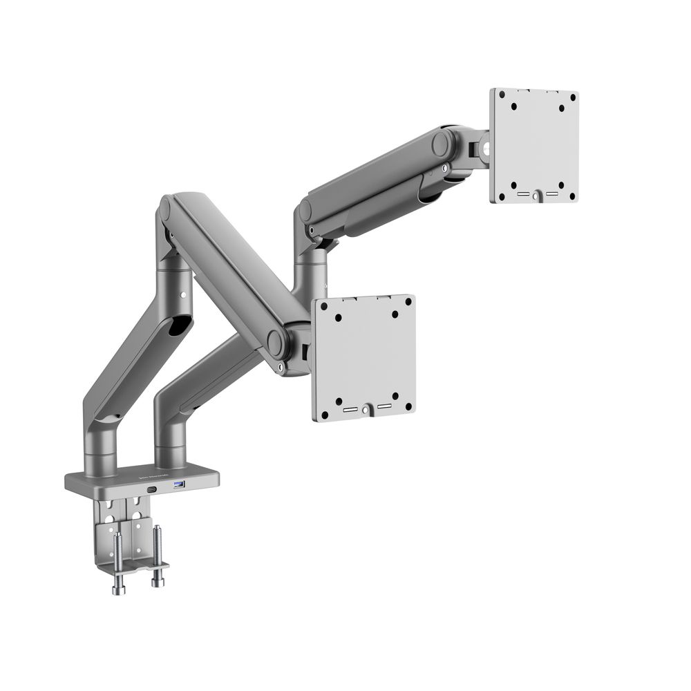 Monitor Halterung für 2 Monitore für 17 bis 45 Zoll Monitorarm Bildschirmhalterung Metall