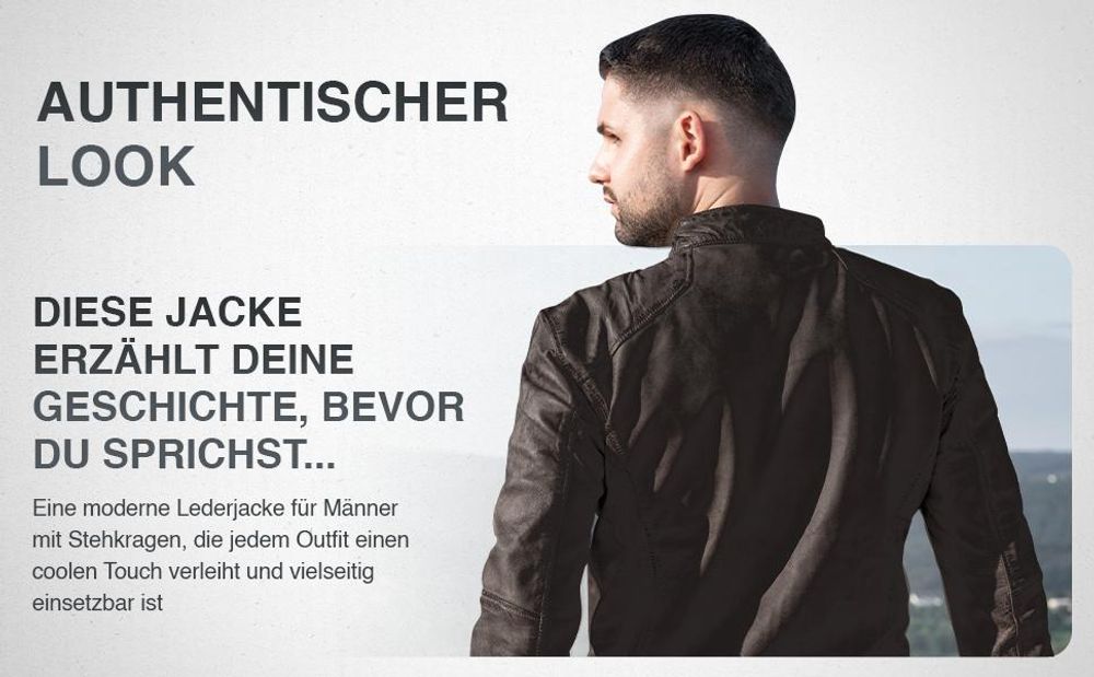 PAULGOS Herren Lederjacke Echtes Leder Jacke Echtleder Übergangsjacke Fashion in 5 Farben Gr. S-7XL Design 3