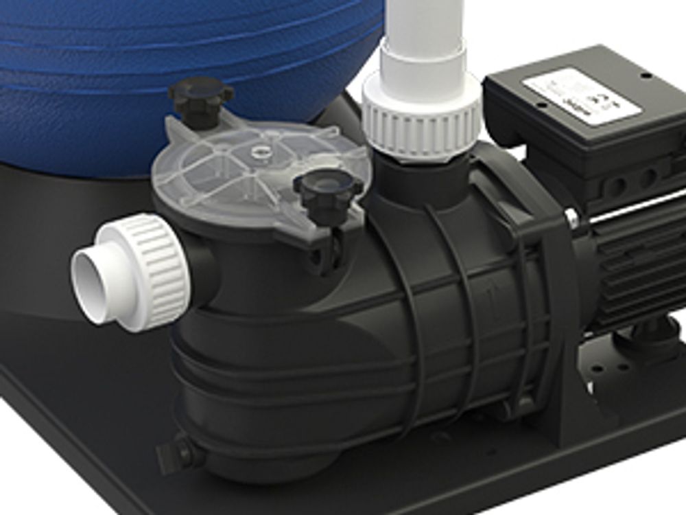 Wiltec Sandfilteranlage 750 W mit 71l Filtertank und selbstansaugender Pumpe 20000 l/h, Sandfilterpumpe, Pool-Pumpe