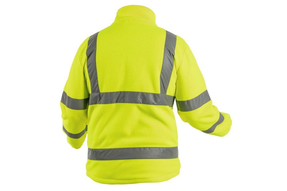 Warnschutz-Fleecejacke Herren gelb Gr. S Högert Technik, Kälte- und Windschutz – ALAND Arbeitsjacke Warnkleidung