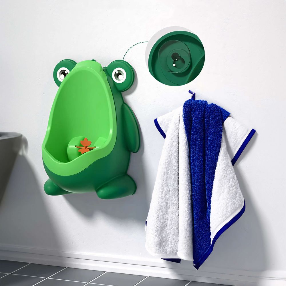 Urinal Töpfchen Toilette Frosch Aufstehen Pee Training für Jungen Kind Training Pee Pissoir Tragbare Kinder Toilette in Frosch-Form Grün Retoo