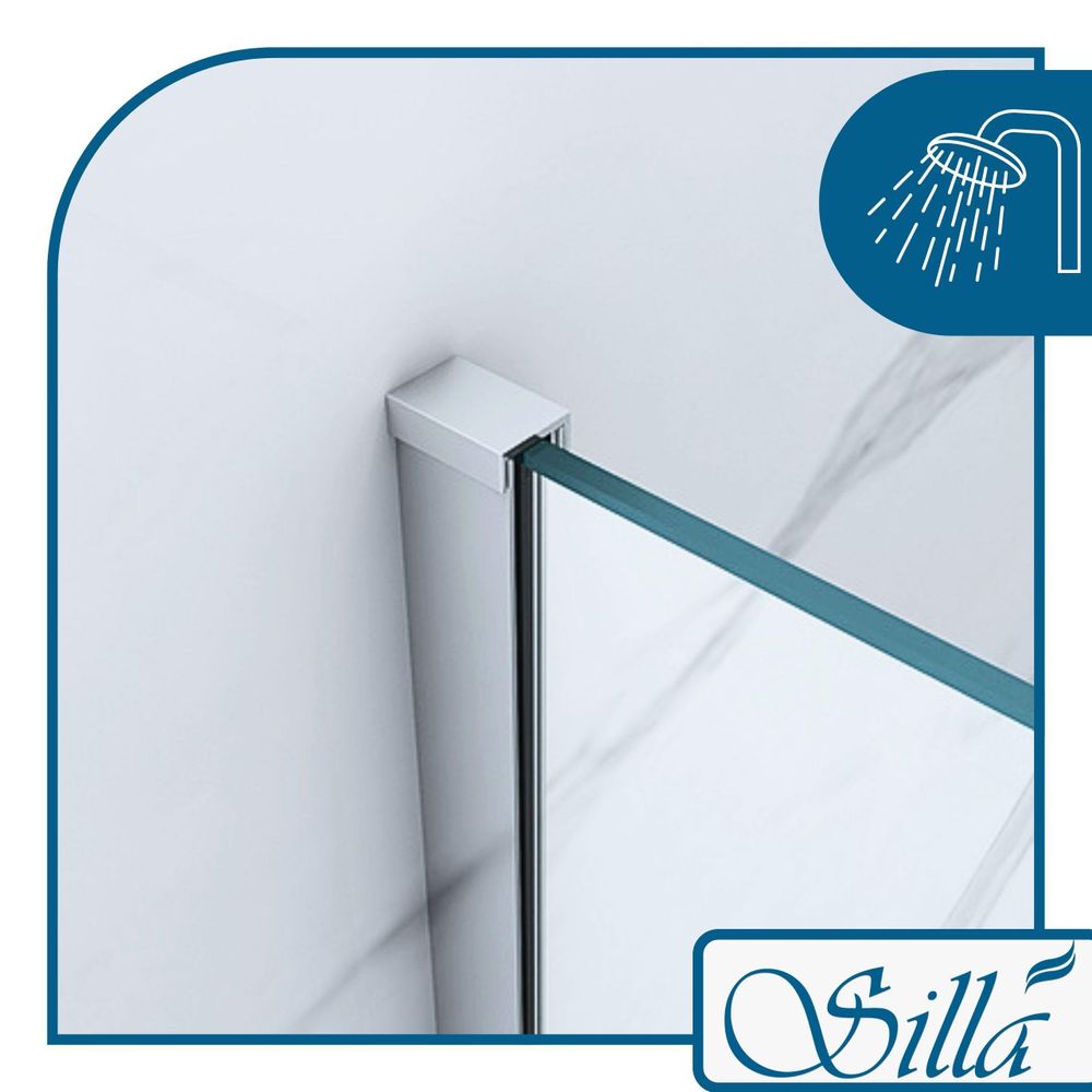 Duschwand, Walk in Dusche, Duschabtrennungen, Dusche, Chrom, Silla