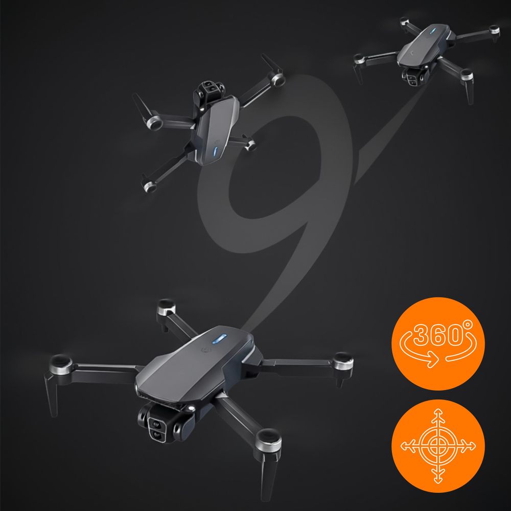 Drohne mit 2 Kameras & Brushless Motor, FlyPro2X Spielzeug Quadcopter für Anfänger, 30 Min Flugzeit (3 Akkus), FPV WiFi & Koffer, EVI TECH Service PL