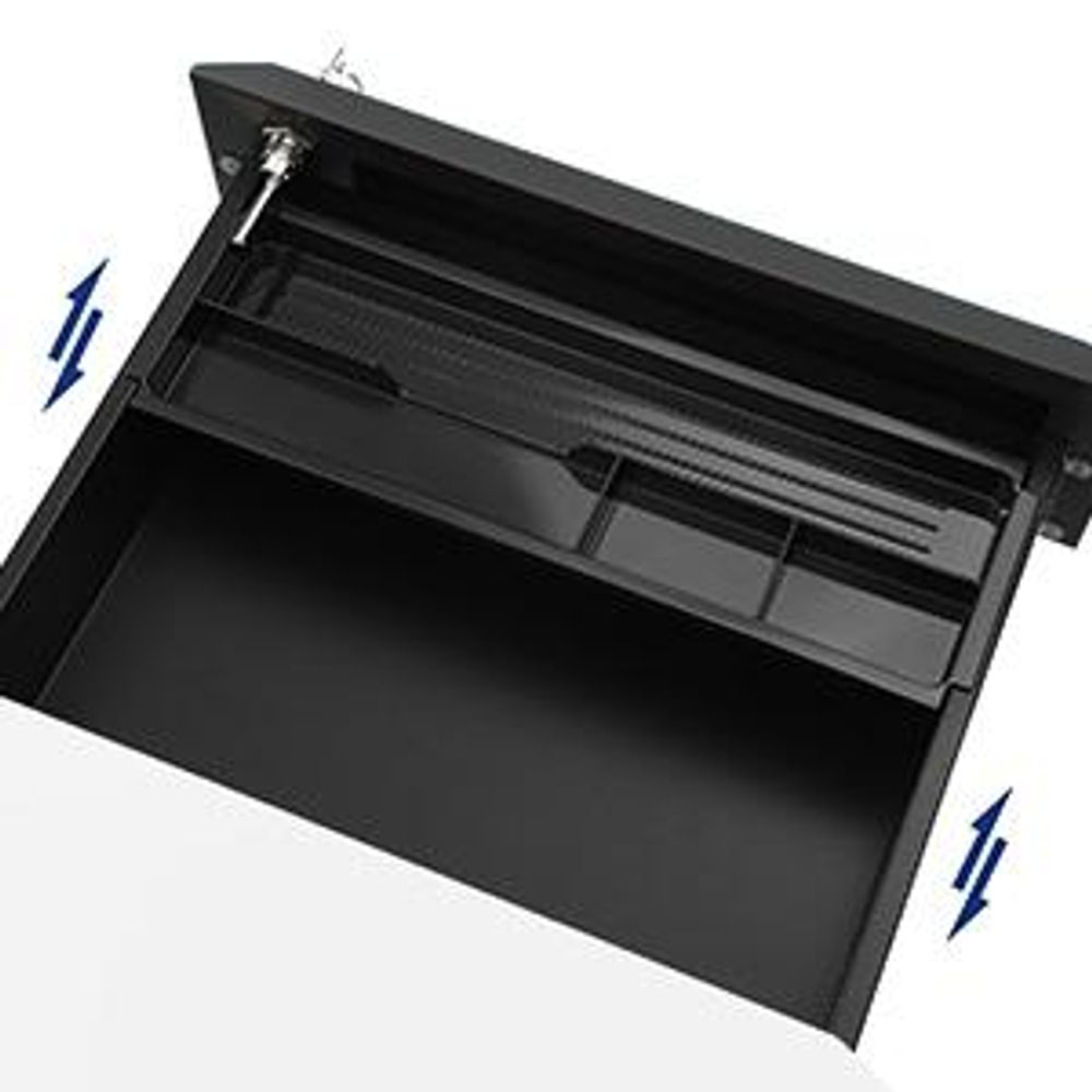 SONGMICS Rollcontainer, Rollcontainer Aktenschrank Büroutensilien, weiß