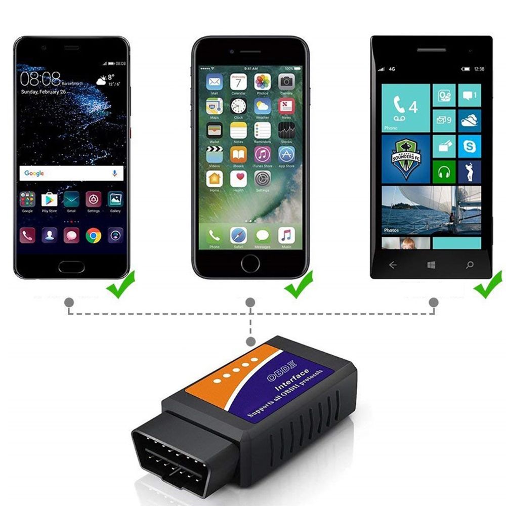 OBD2 ELM327 Diagnose Gerät Bluetooth 5.0, 4.0, 3.0 iOS Android PC KFZ Auto Scanner Tool Interface App Diagnosegerät Auslesegerät Fehlercodeleser Retoo