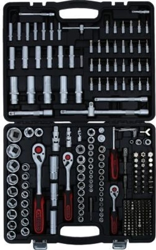 KS Tools 1/4 +3/8 +1/2  Steck- schlüssel Satz 255-tlg.