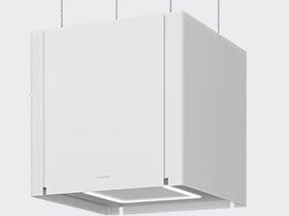 Klarstein Velaire Dunstabzugshaube Deckenhaube 40 cm - , 601 m³/h Luftstrom, Touch-Bedienung, LED, Liftfunktion, Leise, Abzugshaube, Weiß