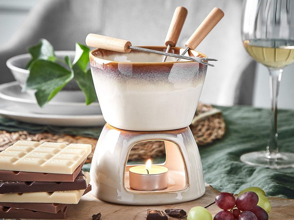 Mini Schokofondue Set für gemütliche Genussmomente zu zweit
