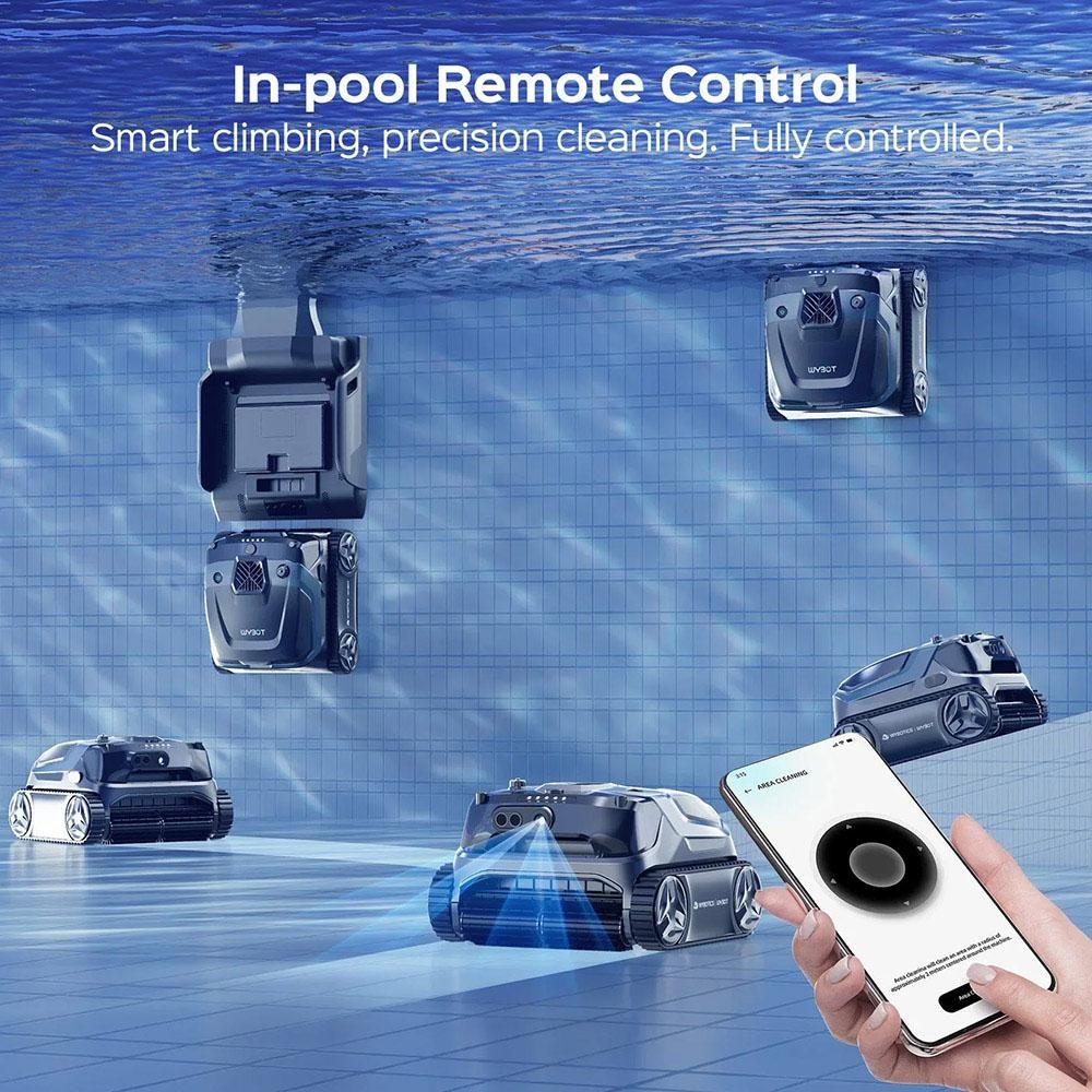 WYBOT S3 Poolroboter: 3D-Kartierung, KI-Vision, Solar/DC, 10L Self-Emptying, App-Steuerung