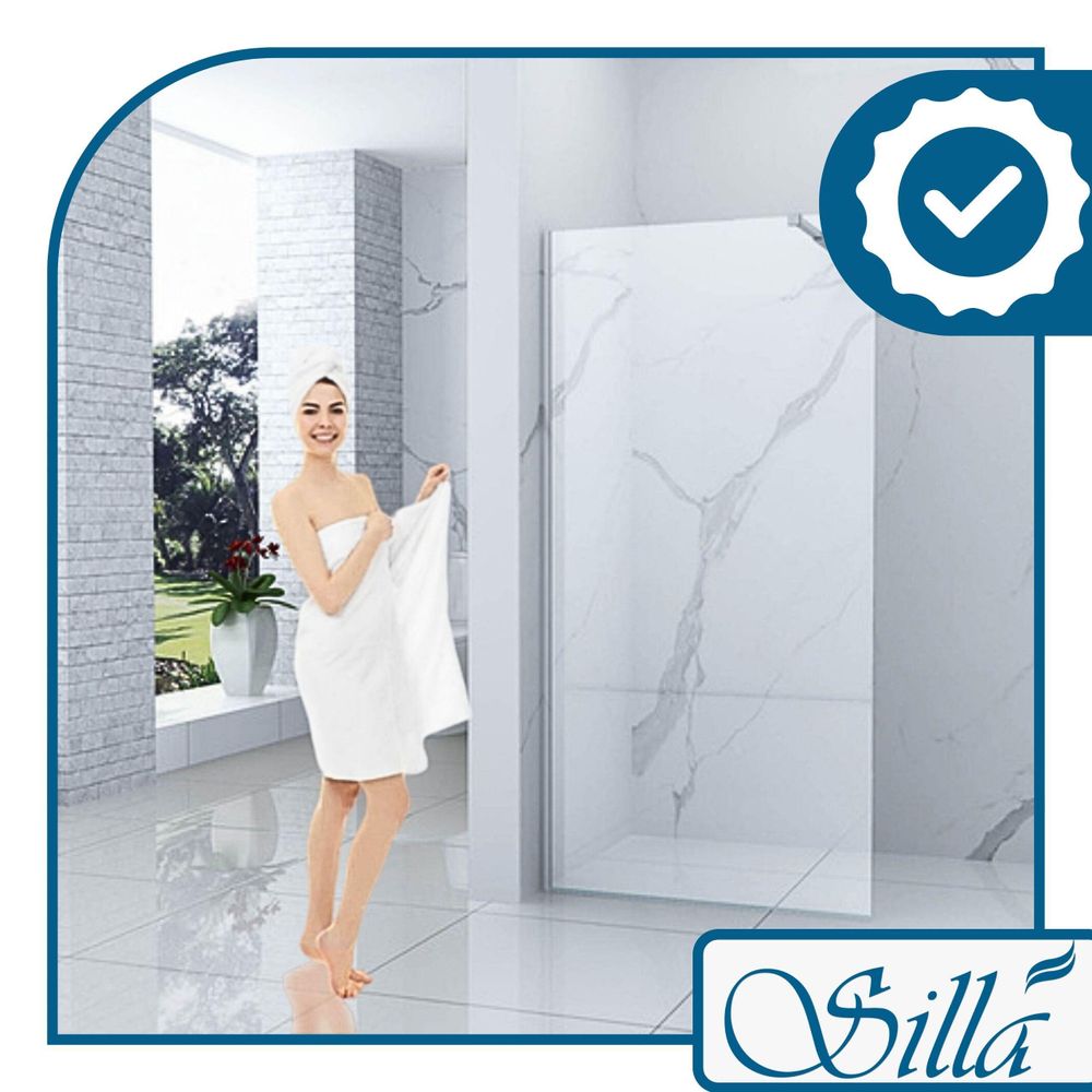 Duschwand, Walk in Dusche, Duschabtrennungen, Dusche, Chrom, Silla