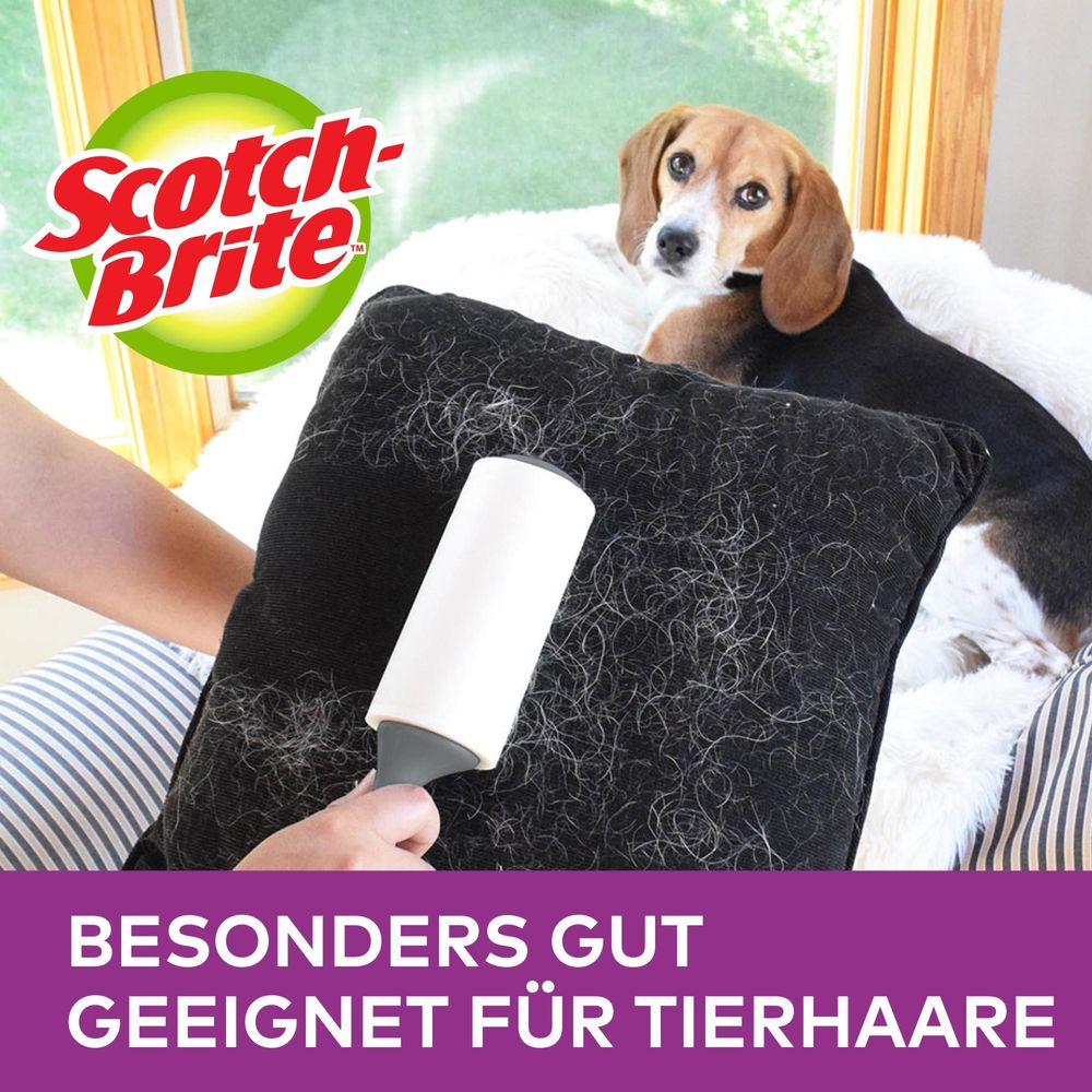 Scotch-Brite™ Pet Extra Sticky Tierhaar-Roller, 48 Blatt + 4 Ersatzrollen
