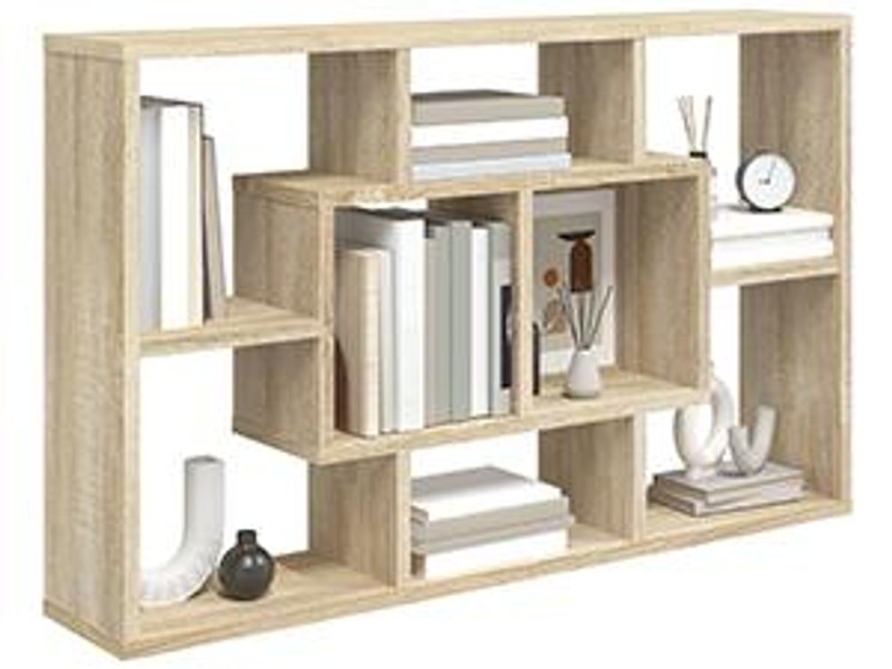 Scaffale a parete rovere Sonoma 85x16x52,5 cm materiale a base di legno