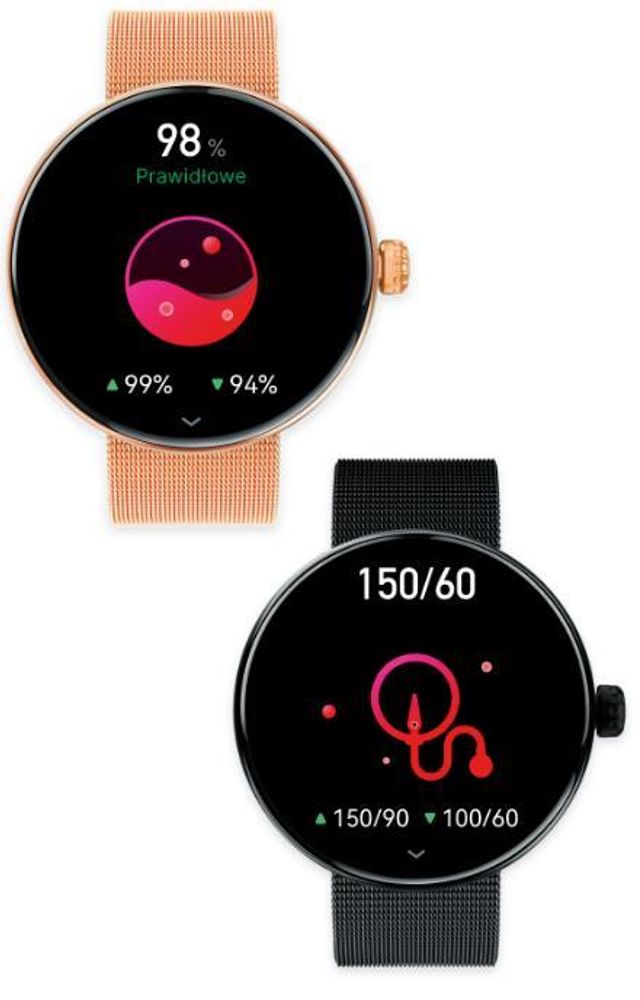 Smartwatch Forever da Donna Forevive 5 SB-365 Oro, IP68, Contapassi, Cardiofrequenzimetro, Monitoraggio del Sonno, Touchscreen, Bluetooth