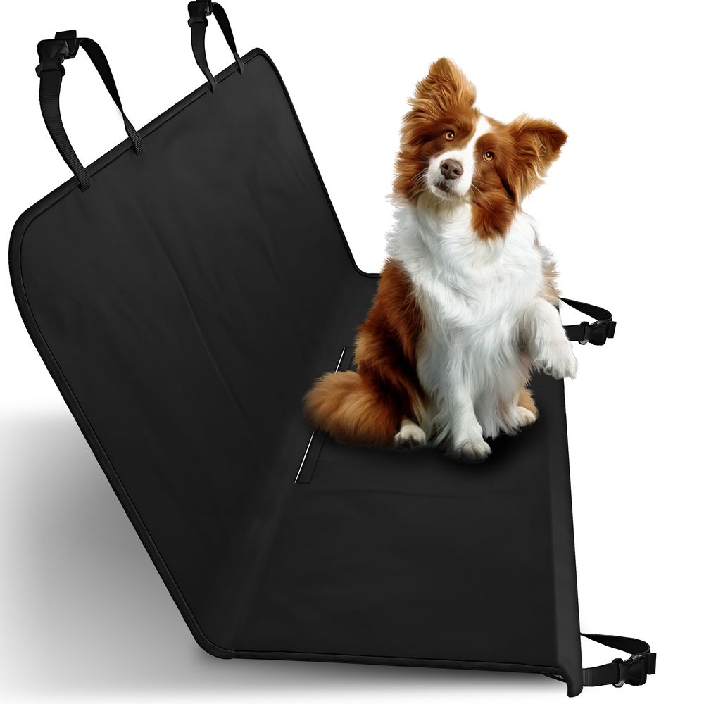 Hundedecke Auto Autoschondecke Rücksitz und Kofferraum Hund Katze Wasserdicht Decken Kofferraumschutz Kofferraumdecke Seitenschutz 144 x 130 cm SUV VAN Schwarz Retoo