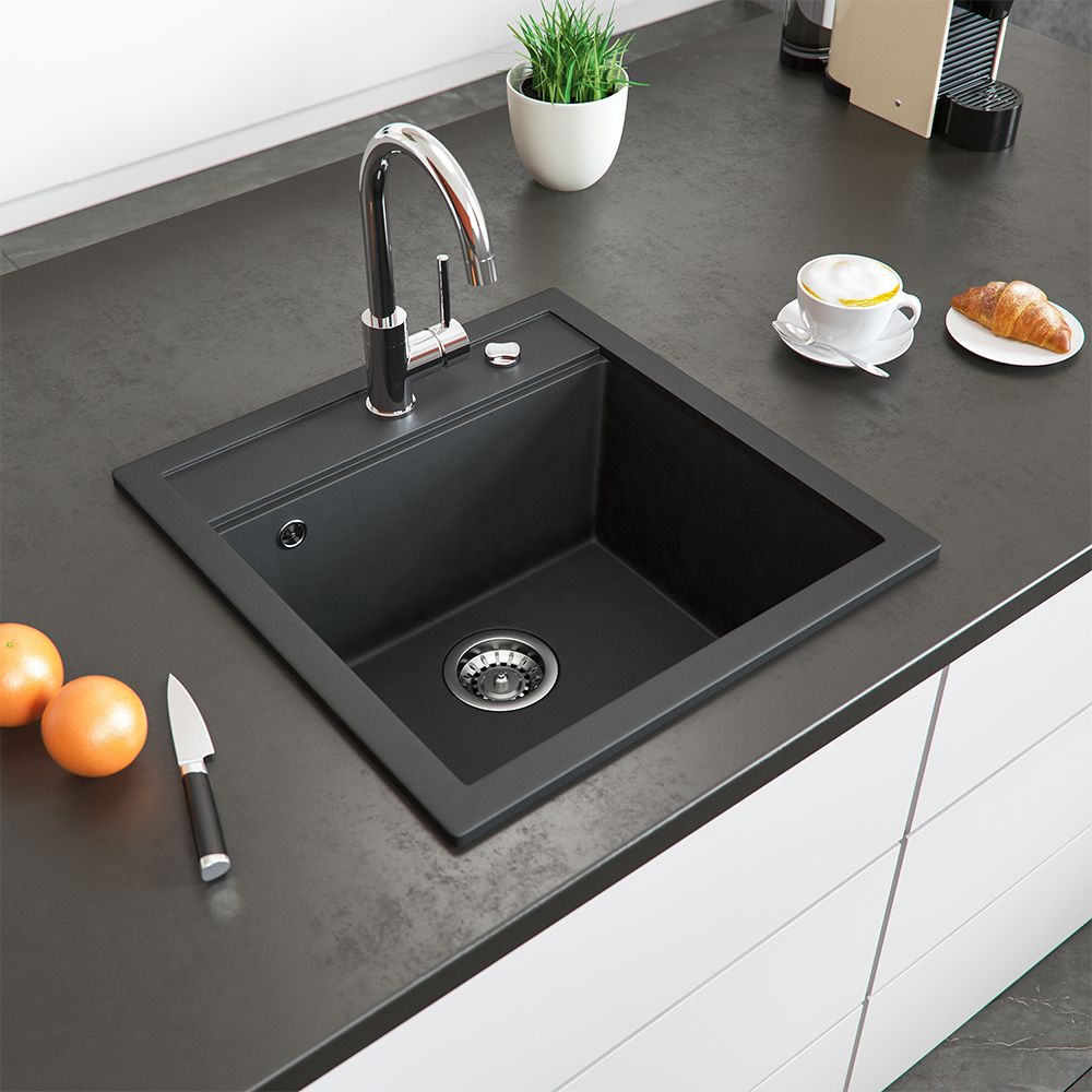 Spülbecken Bergström Tesa Schwarz 49 x 51 cm, Model 29495