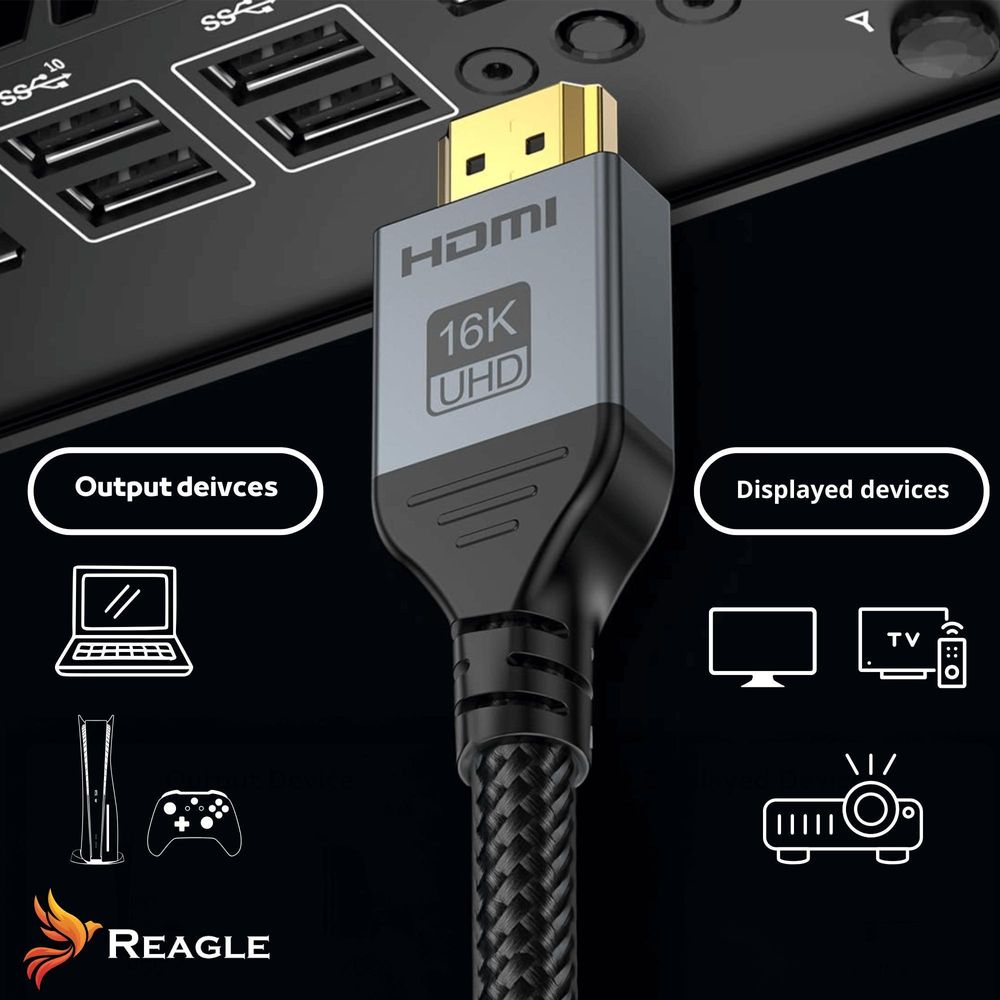 HDMI 2.2 KABEL 2M 96 Gbit/s 16K 4K 480Hz HDR10+ DOLBY HDCP 2.3 2.1