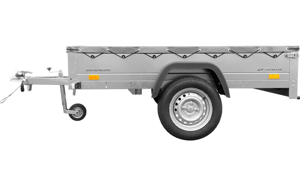 Anhänger mit Plane 750 kg GARDEN TRAILER 201 KIPP [mit Flachplane und Stützrad]