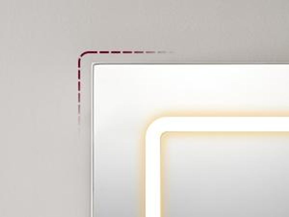 Wandschrank mit Spiegel und LED-Beleuchtung, Vergrößerungsspiegel