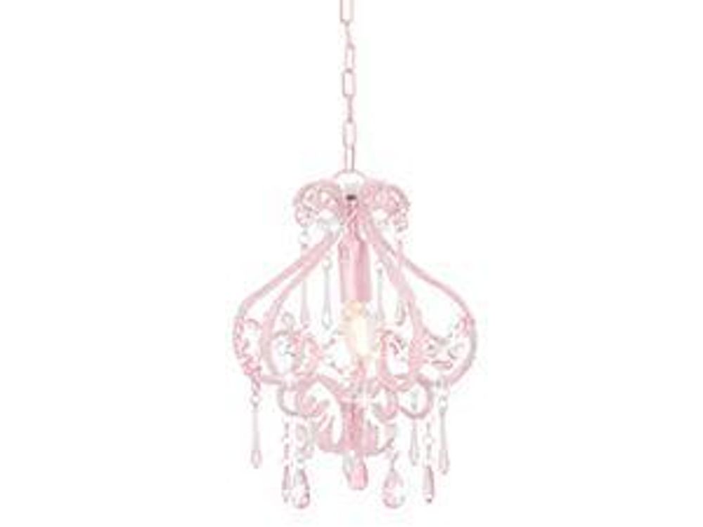 vidaXL Deckenleuchte mit Perlen Rosa Rund E14