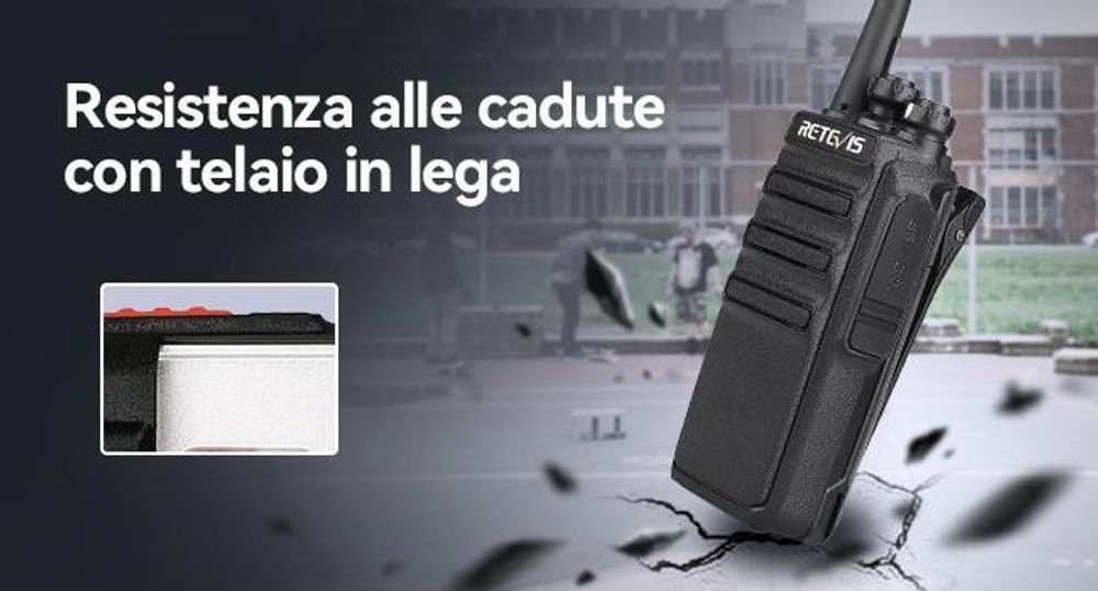 Retevis RT24 Plus, radio PMR senza licenza con auricolare e batteria ricaricabile, per scuole, supermercati(10 pz)