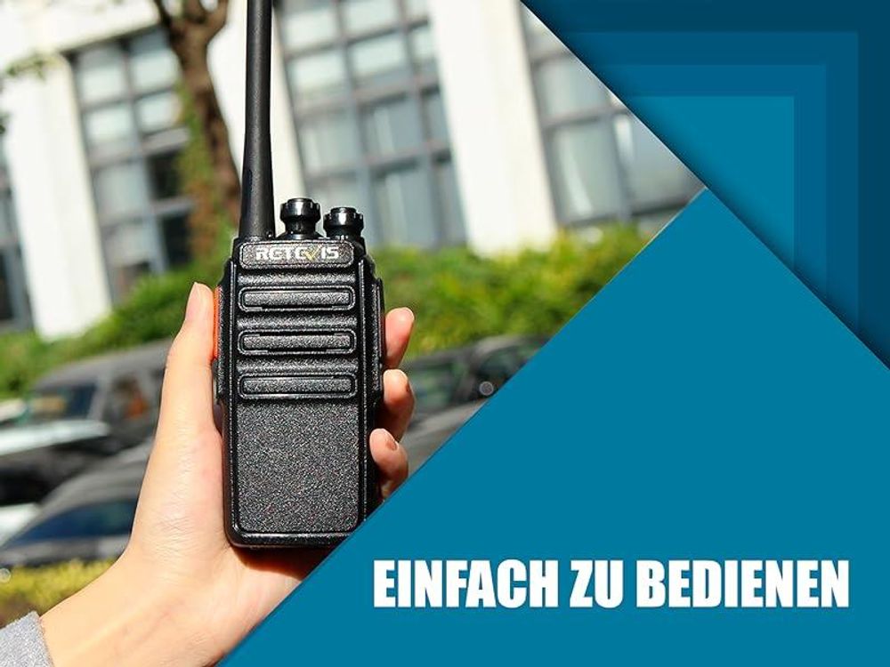 Retevis RT24 Funkgerät, PMR446 Funkgeräte Set, 16 Kanäle CTCSS/DCS VOX, Walkie Talkie mit Headset, Walkie-Talkie für Hotel Familienaktivitäten Schule