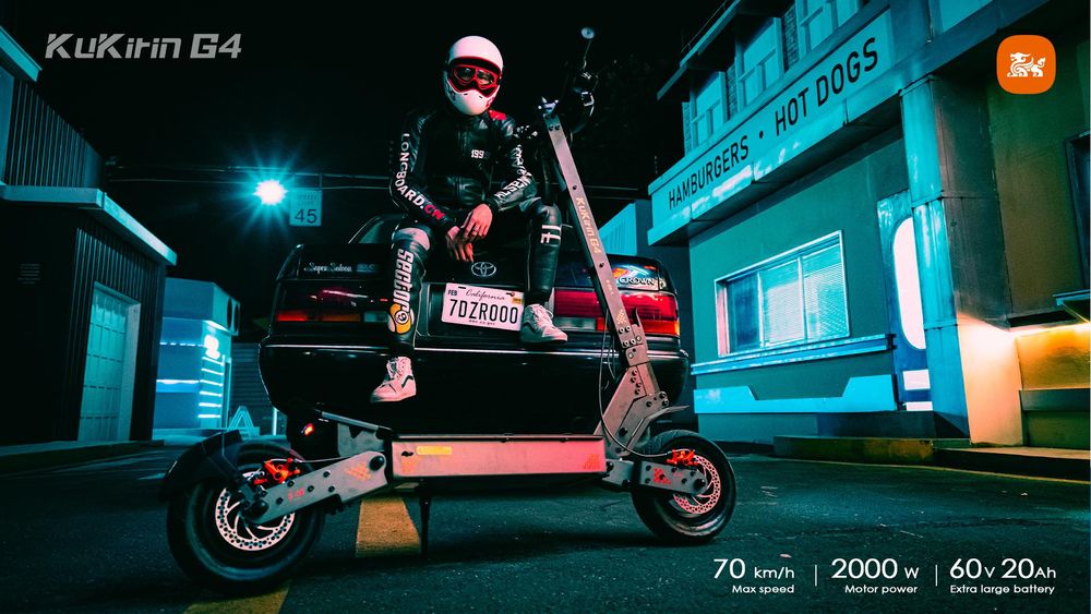 G4 2026 Elektrická koloběžka，11palcové，60V 20Ah, integrovaný nábojový motor, stupeň krytí IP54, nosnost 120 kg