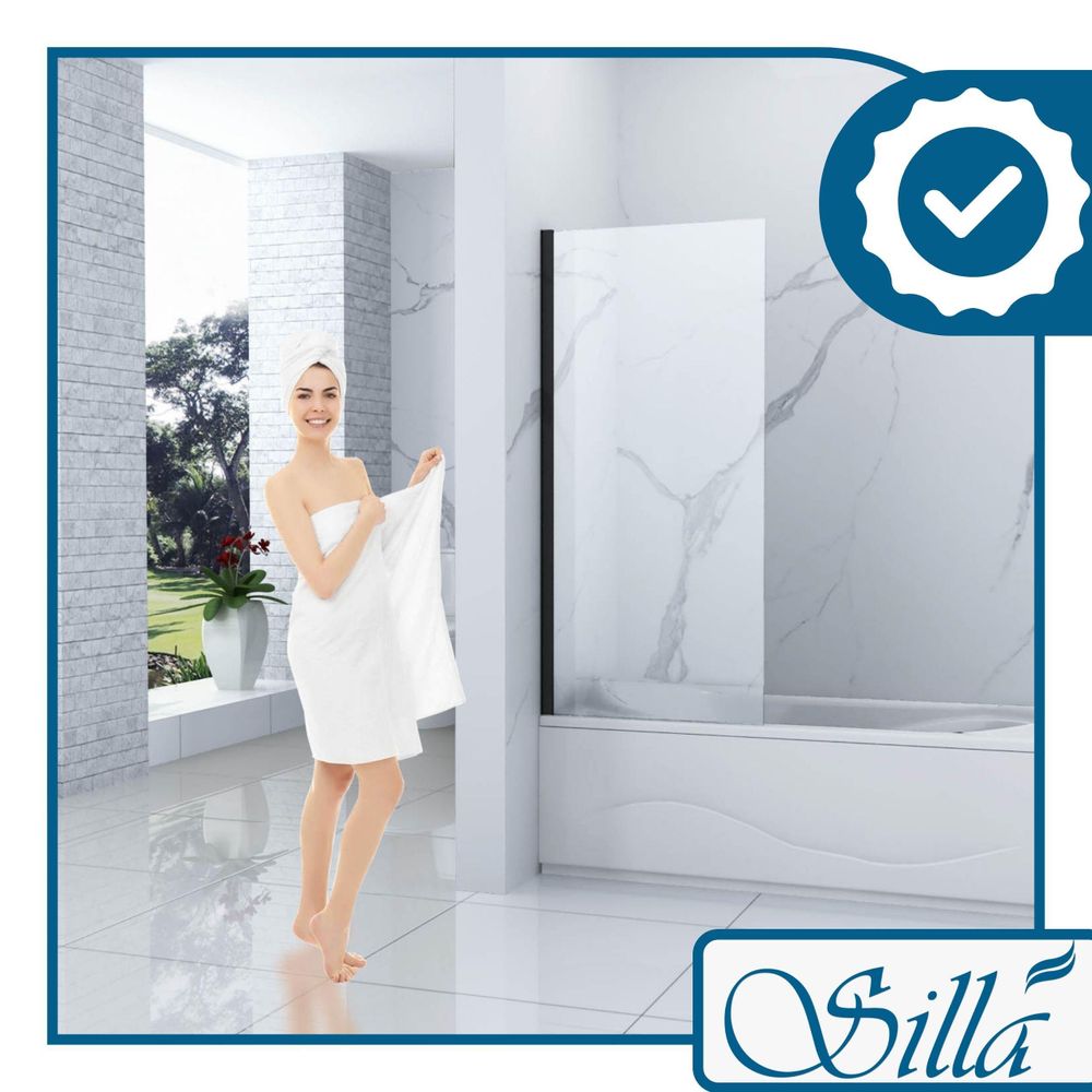 Silla, duschwand badewanne 50x150, duschwand aus glas, badewannenaufsatz, faltwand