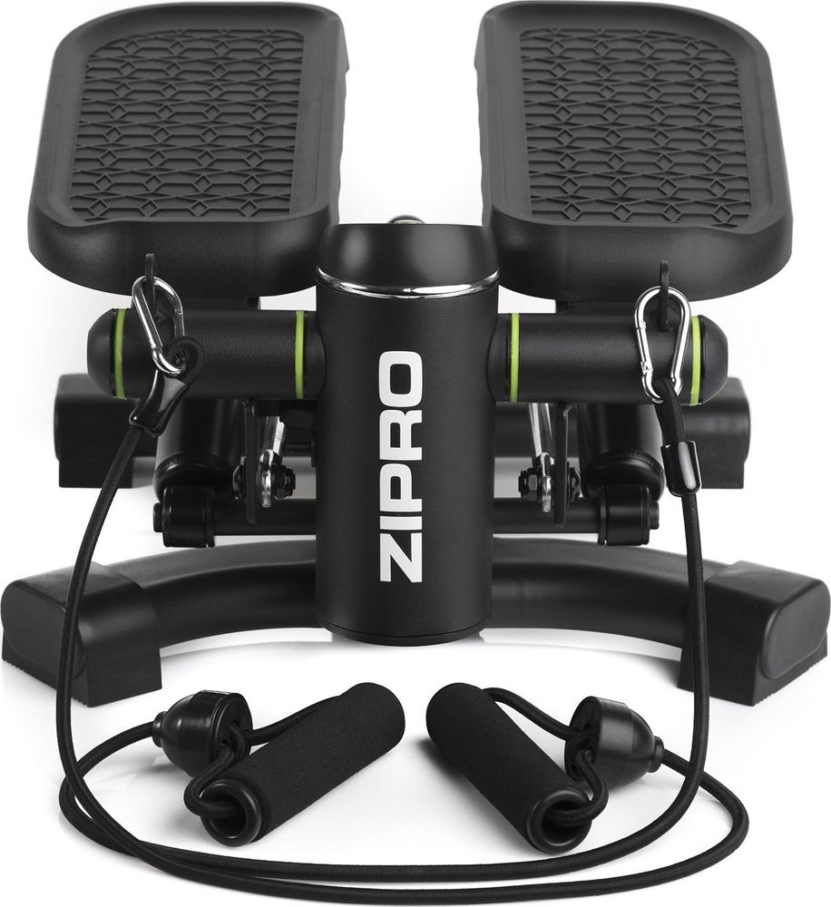 Zipro Swing Stepper Roam – 2-in-1 Twist Stepper für Zuhause mit Expander-Bändern Ministepper mit Display für Bein & Po Training bis 120 kg