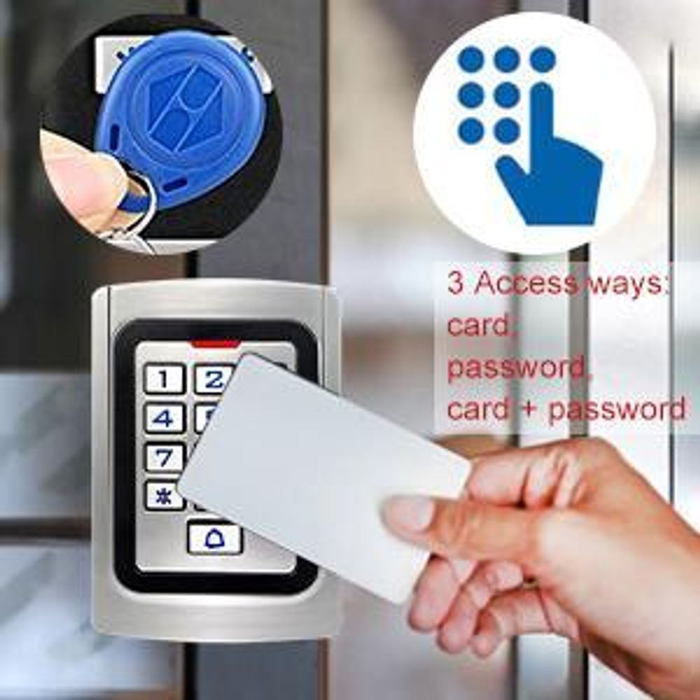 Retekess T-AC04 Inteligentní zámek dveří IP68 Přístupový systém PIN 125KHz RFID Vodotěsný podsvícený zámek proti krádeži, vhodný pro obchody s byty