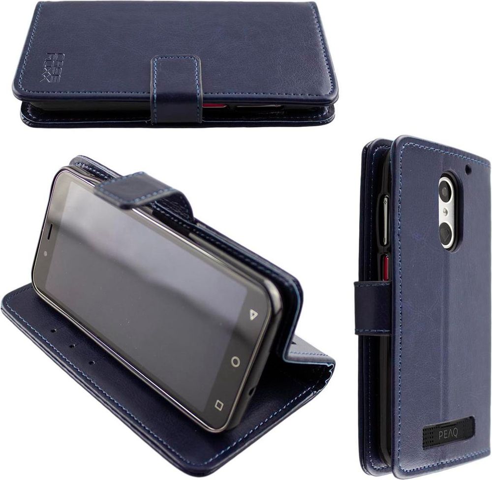caseroxx Handy Hülle Tasche kompatibel mit PEAQ PSP 400 Bookstyle-Case Wallet Case