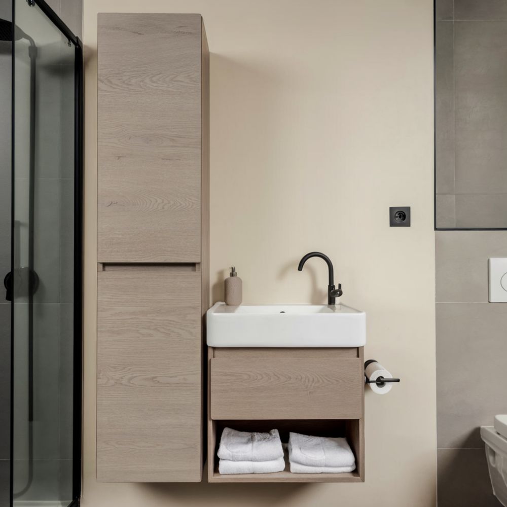 RODAN, Badezimmerschränke, Badmöbel, Badezimmer Hochschrank, Hoch Schrank Bad